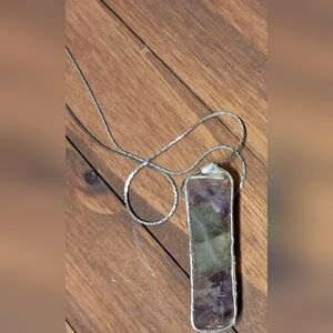 Raw Amethyst Pendant Necklace